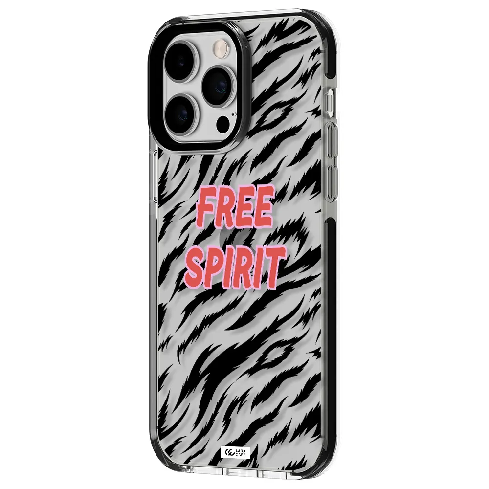 Free Spirit Apple iPhone 15 Pro Max impact black border Case