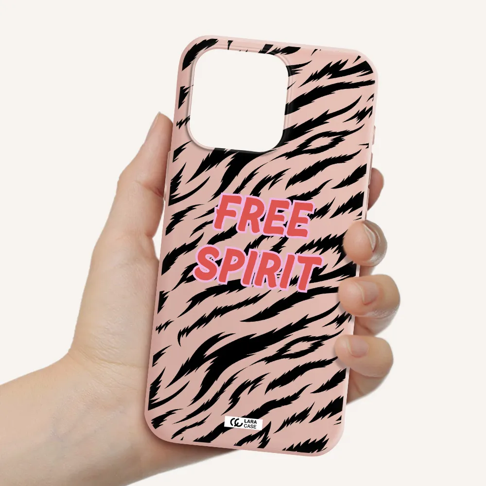 Free Spirit Apple Iphone 15 Pro max Silicone pastel pink Case