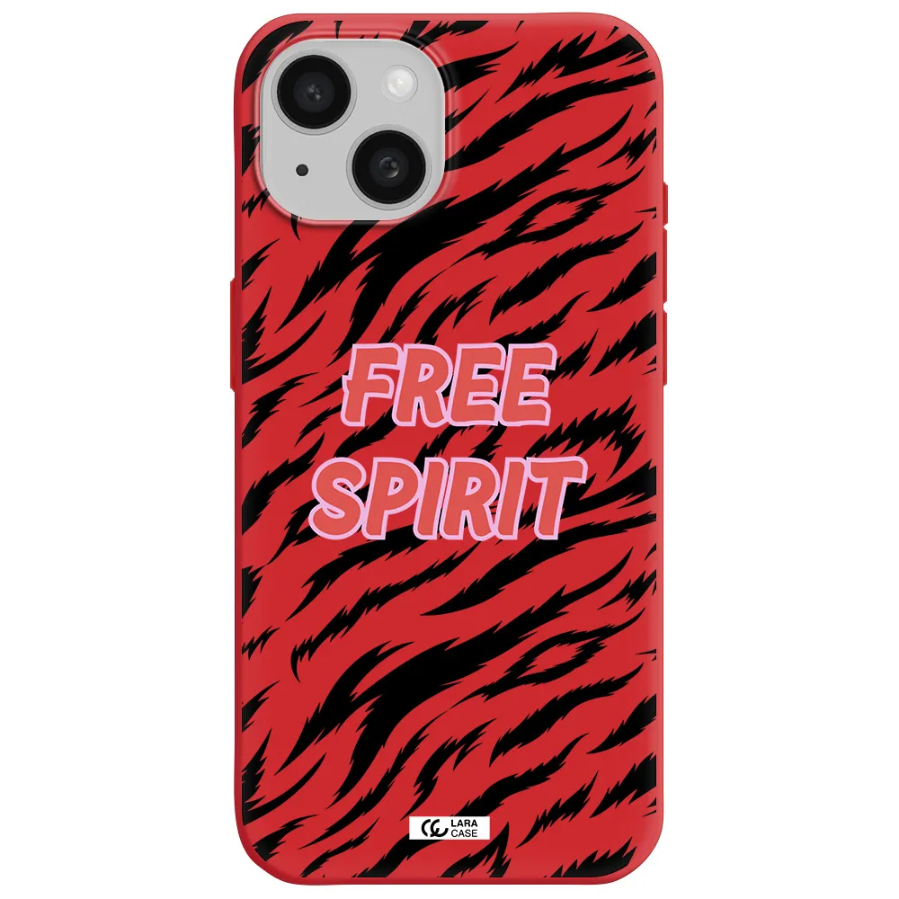 Free Spirit Apple Iphone 15 Silicone Imperial Red Case