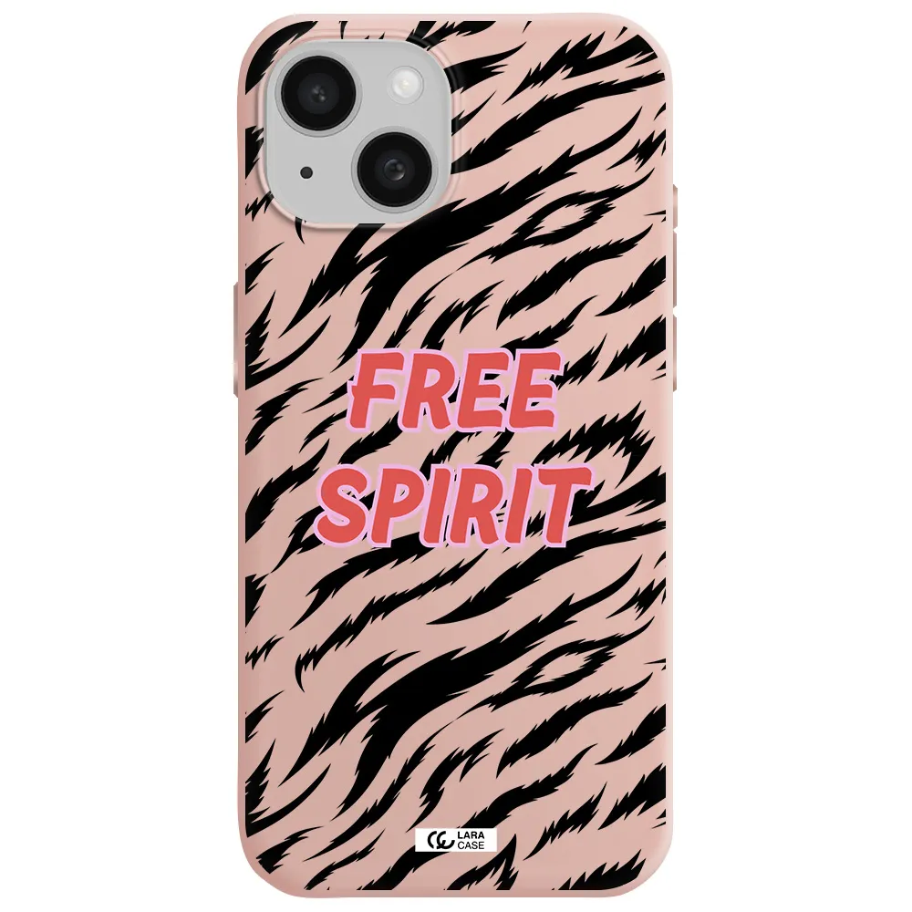 Free Spirit Apple Iphone 15 Silicone Pastel Pink Case