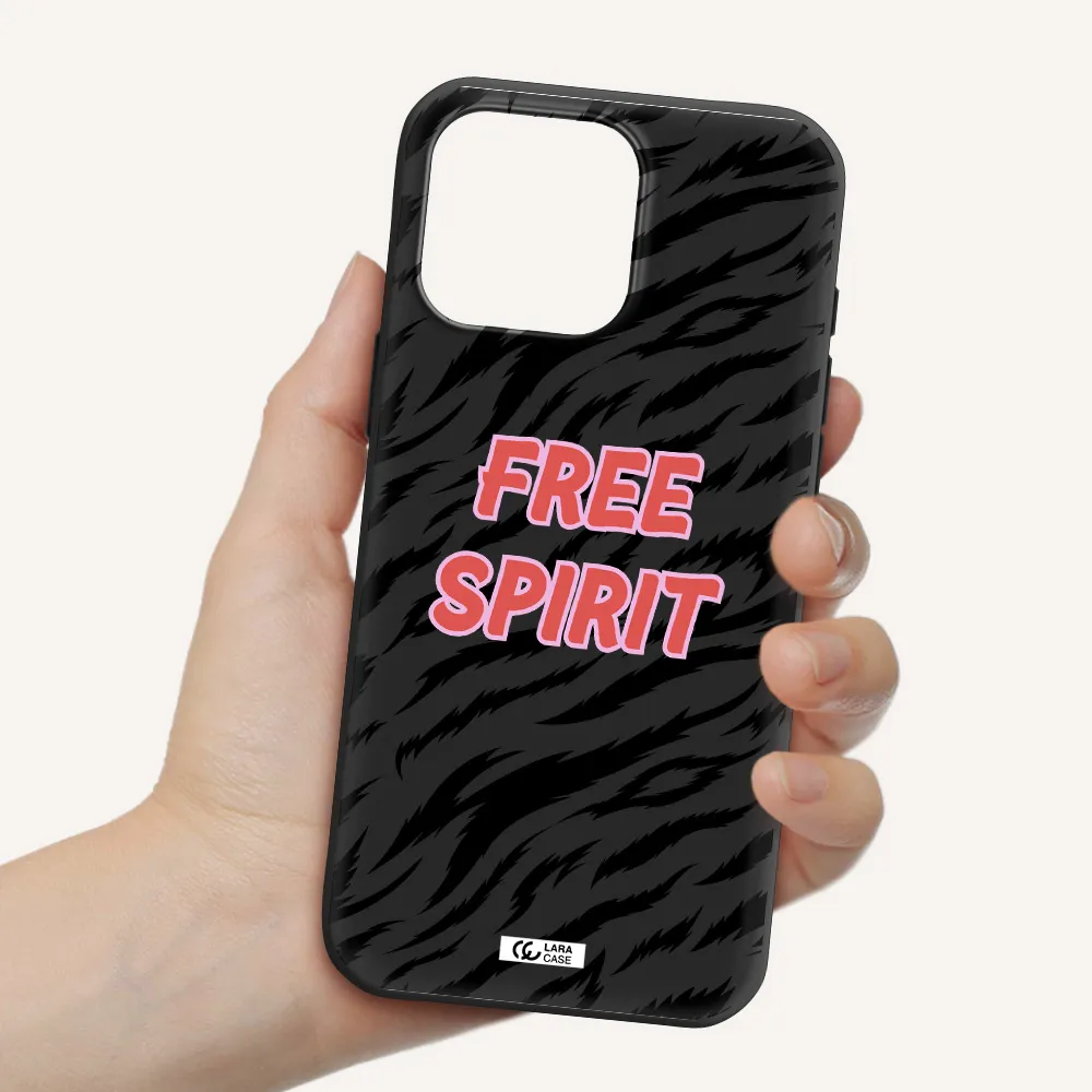 Free Spirit Apple Iphone 16 Pro Max Silicone Black Case