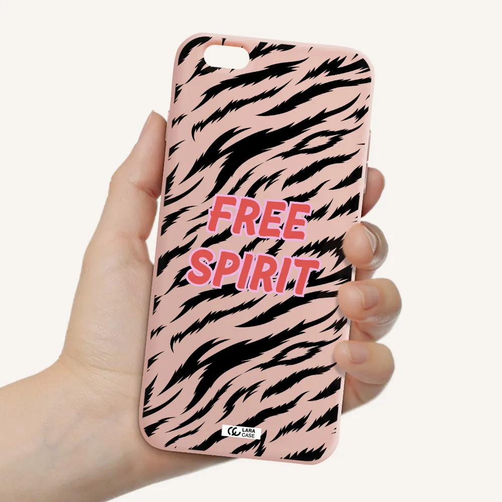 Free Spirit Apple iPhone 6 plus Silicone pastel pink Case