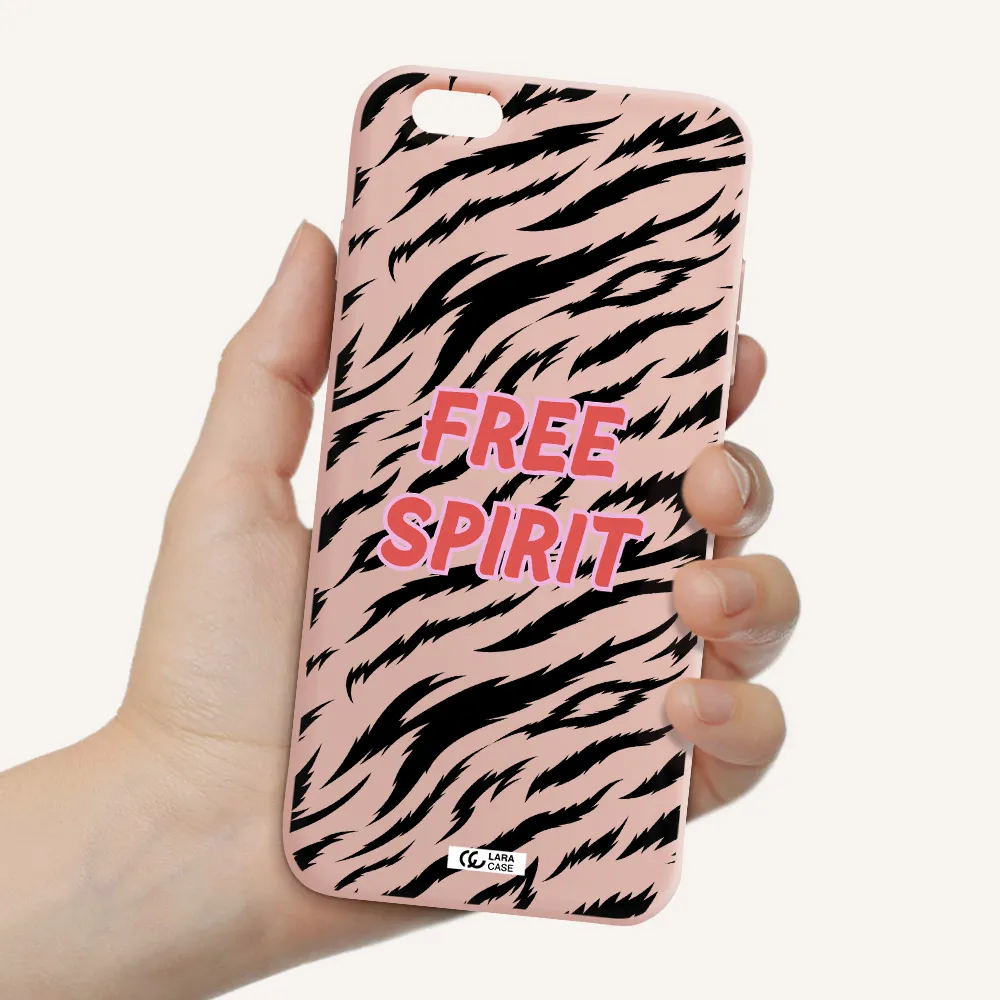 Free Spirit Apple iPhone 6 s plus Silicone pastel pink Case