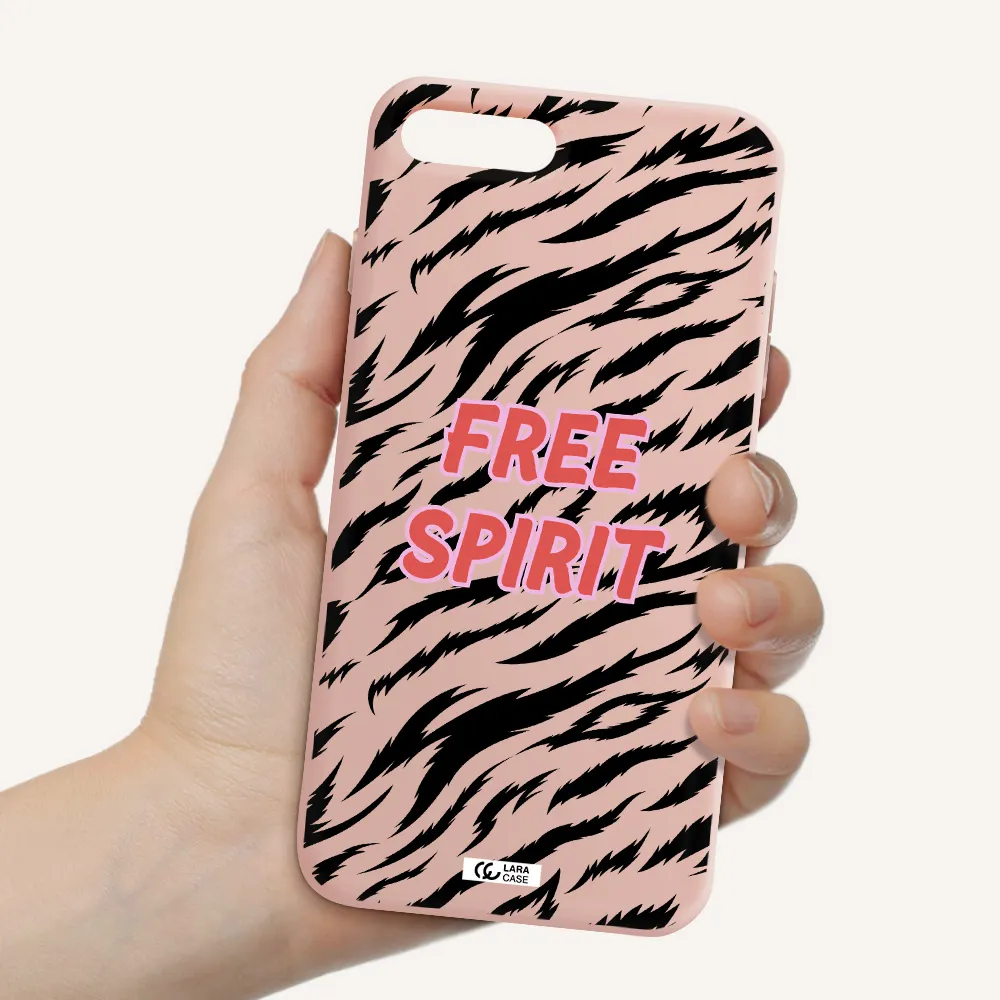 Free Spirit Apple iPhone 7 plus Silicone pastel pink Case