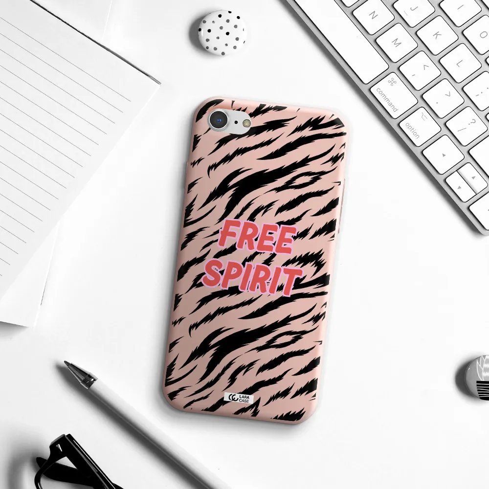 Free Spirit Apple iPhone 7 Silicone pastel pink Case