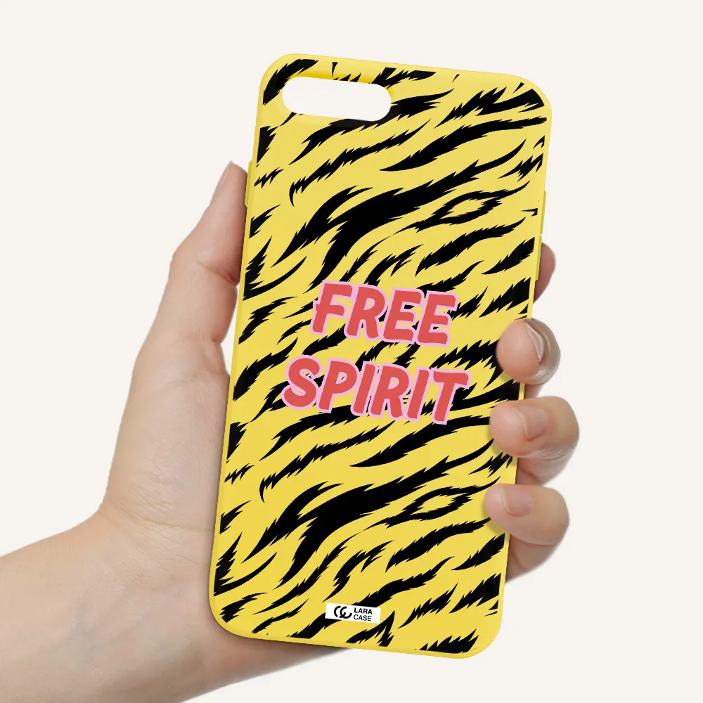 Free Spirit Apple iPhone 8 plus Silicone canary yellow Case