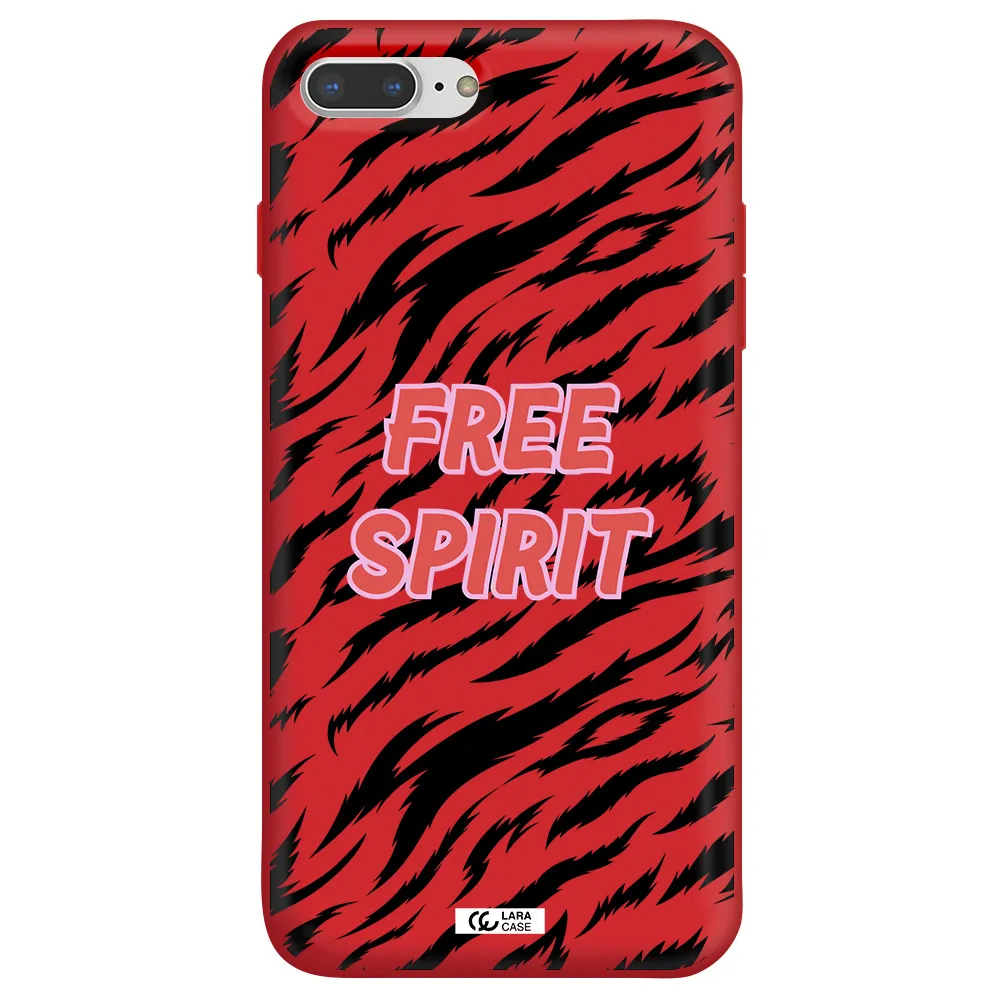Free Spirit Apple iPhone 8 plus Silicone Imperial Red Case
