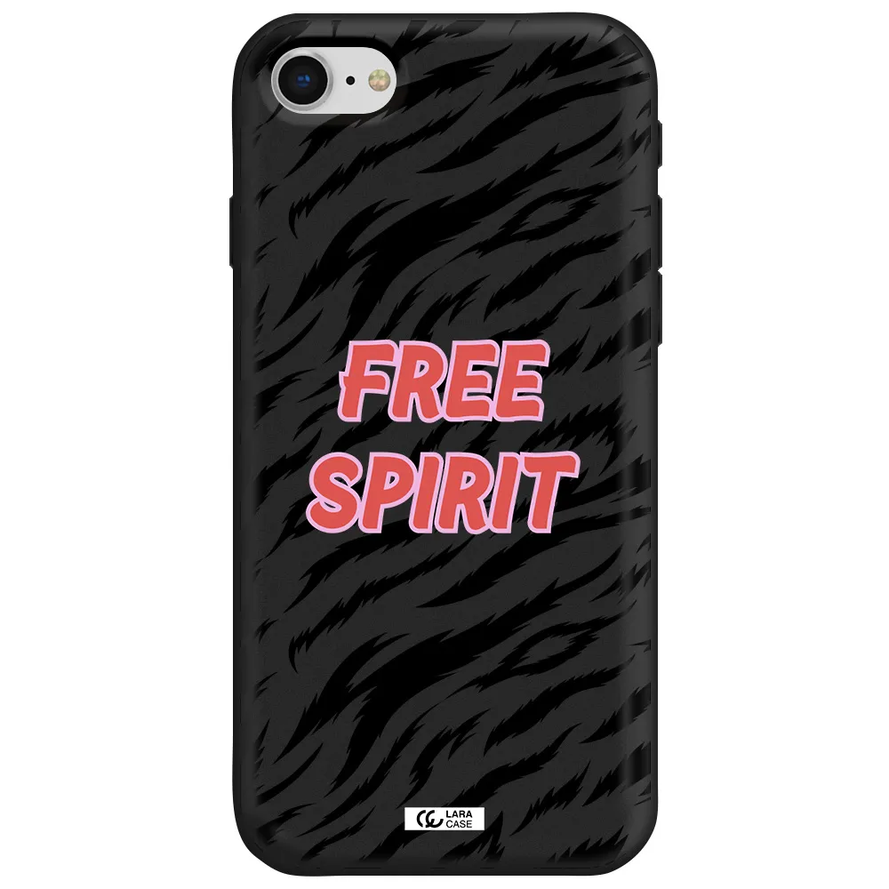 Free Spirit Apple iPhone se 2020 Silicone black Case