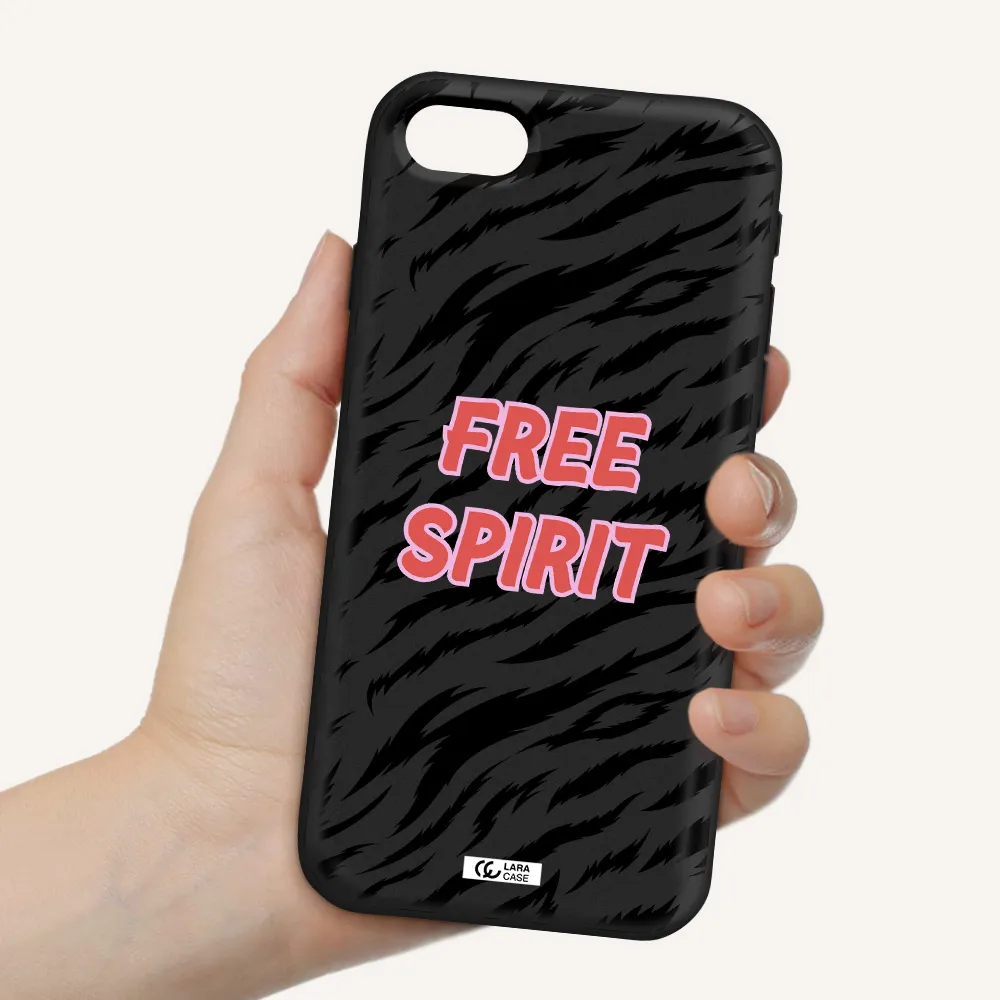 Free Spirit Apple iPhone se 2020 Silicone black Case