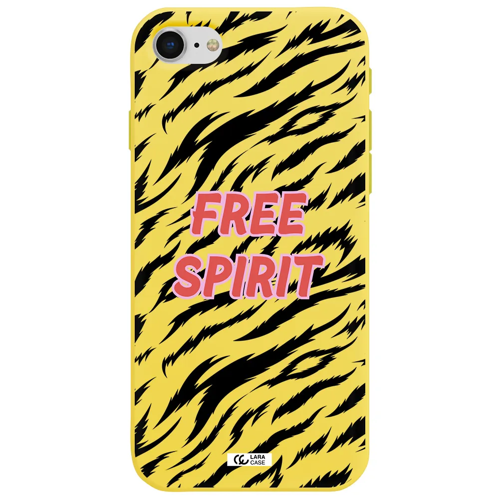 Free Spirit Apple iPhone se 2020 Silicone canary yellow Case