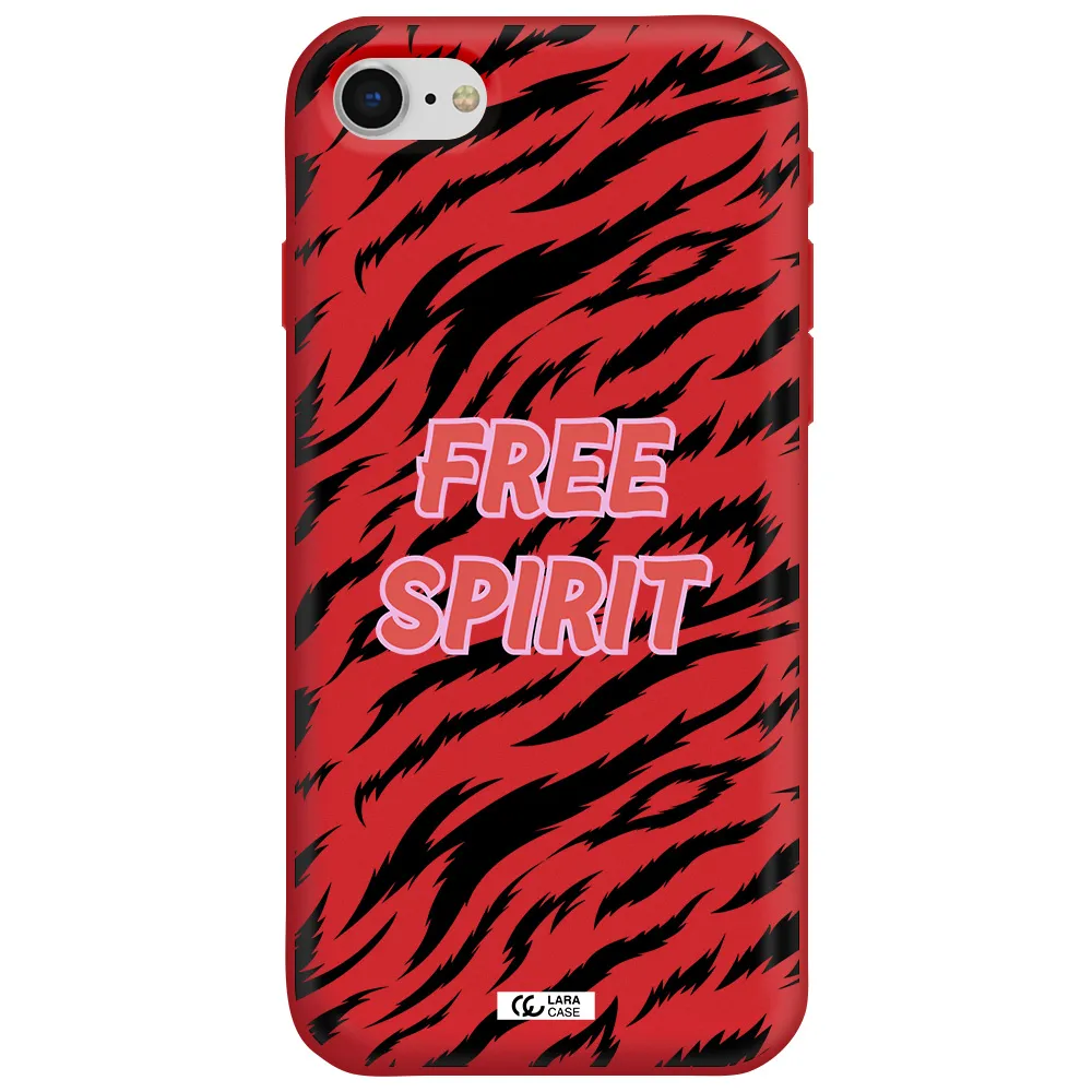 Free Spirit Apple iPhone se 2020 Silicone Imperial Red Case