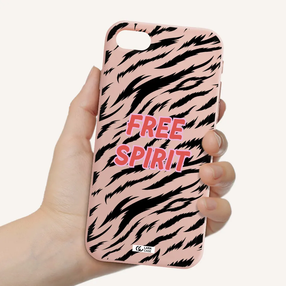 Free Spirit Apple iPhone se 2020 Silicone pastel pink Case