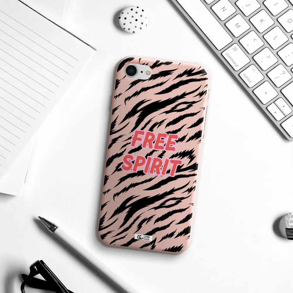 Free Spirit Apple iPhone se 2020 Silicone pastel pink Case