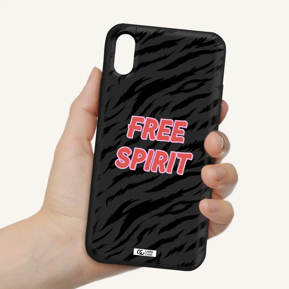Free Spirit Apple iPhone X Silicone black Case