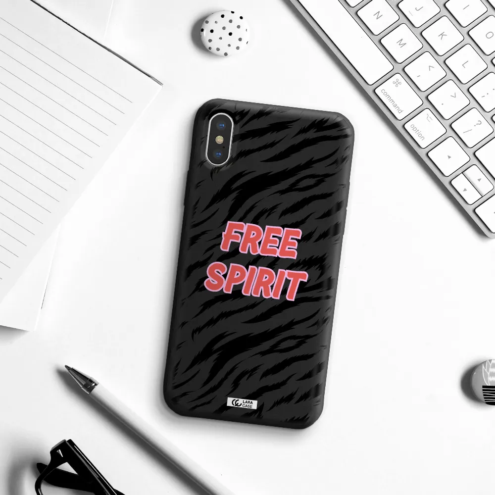 Free Spirit Apple iPhone X Silicone black Case