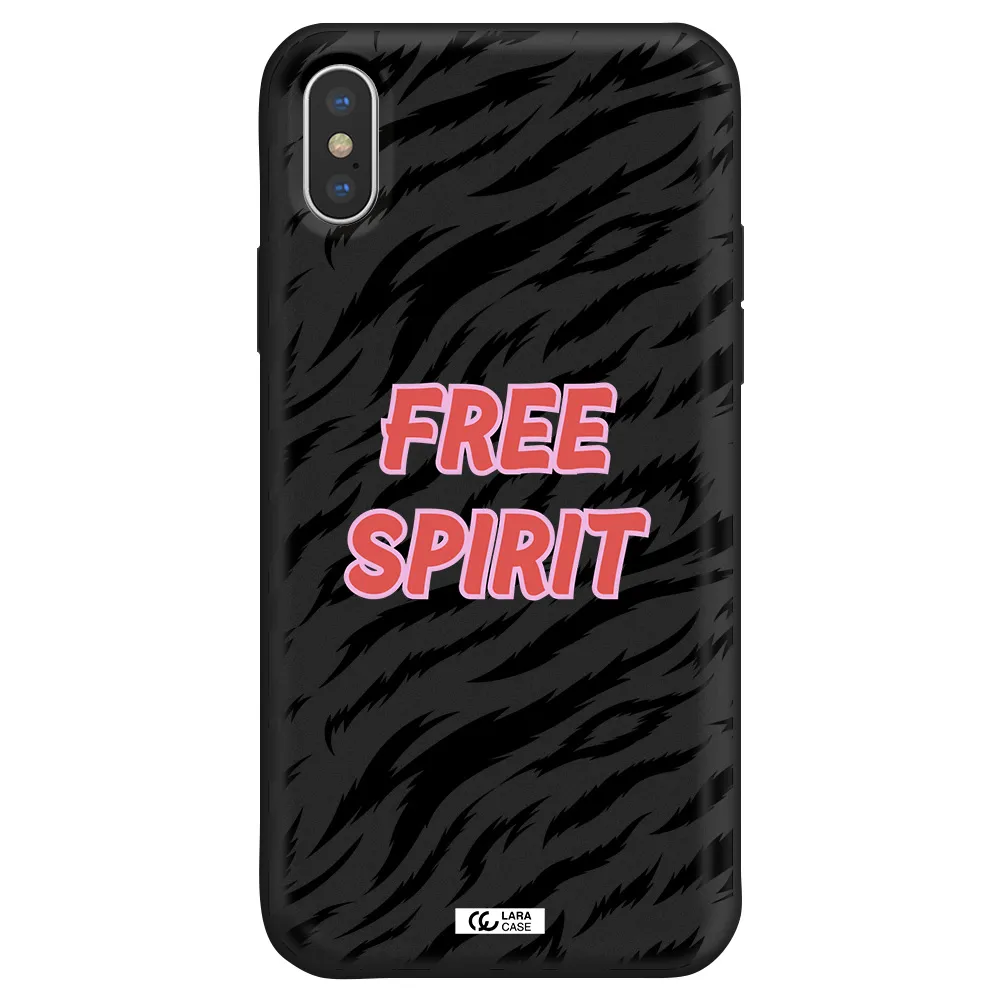 Free Spirit Apple iPhone XS Silicone black Case