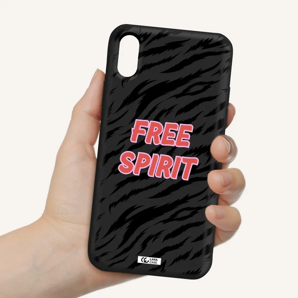 Free Spirit Apple iPhone XS Silicone black Case