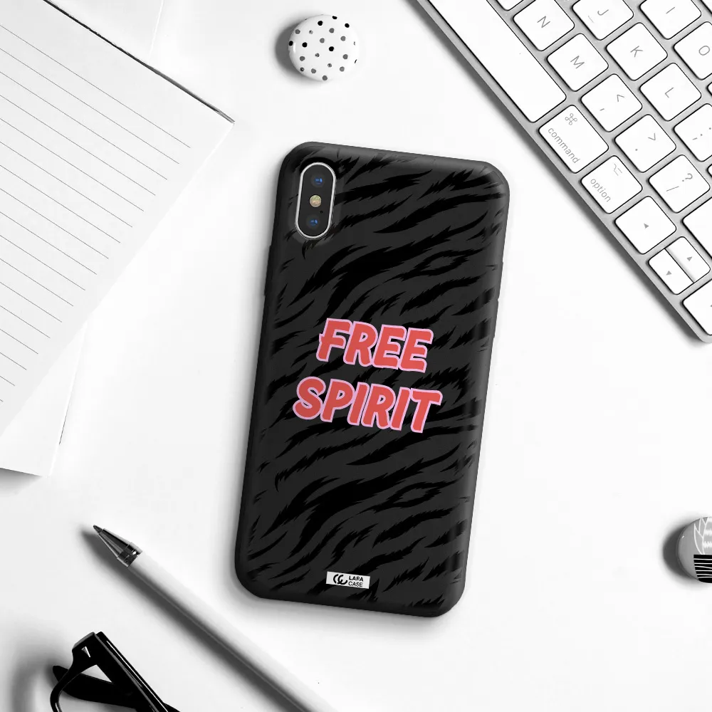 Free Spirit Apple iPhone XS Silicone black Case