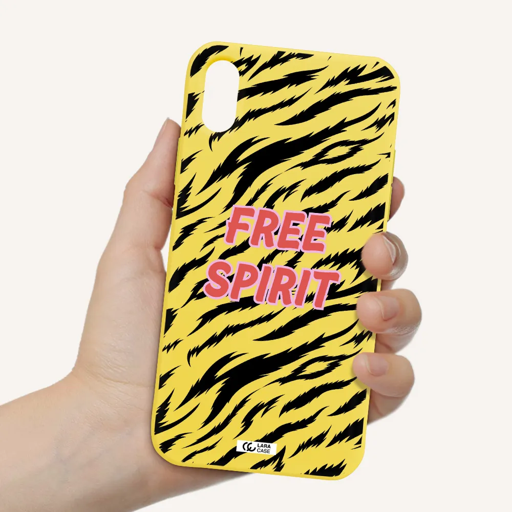 Free Spirit Apple iPhone XS Silicone canary yellow Case