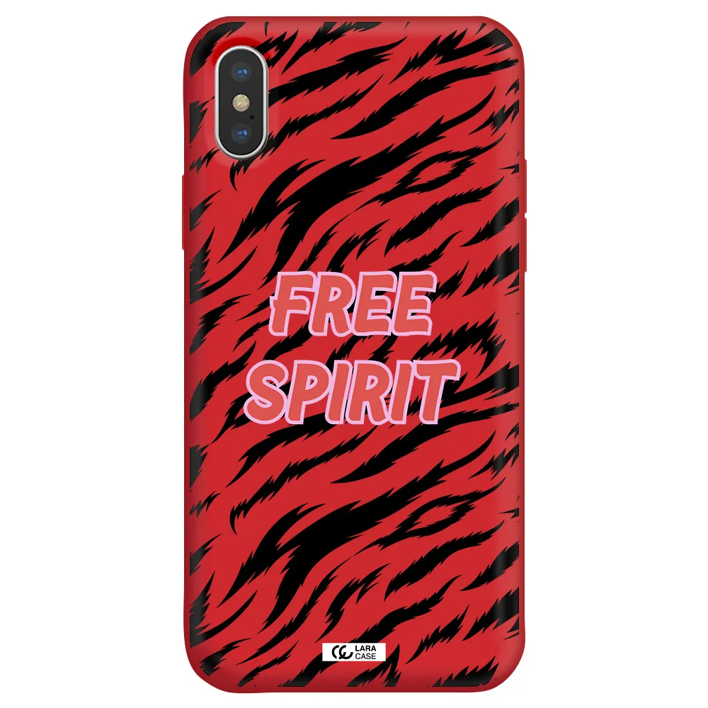 Free Spirit Apple iPhone XS Silicone Imperial Red Case