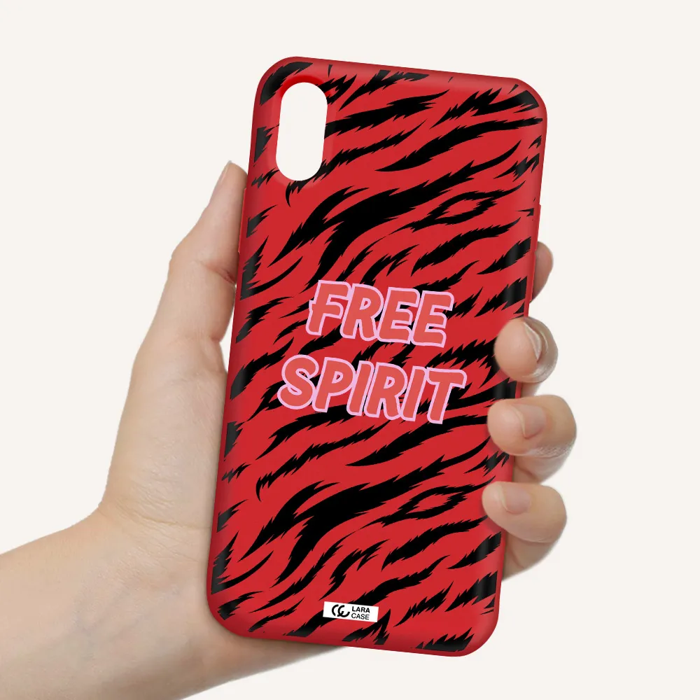 Free Spirit Apple iPhone XS Silicone Imperial Red Case
