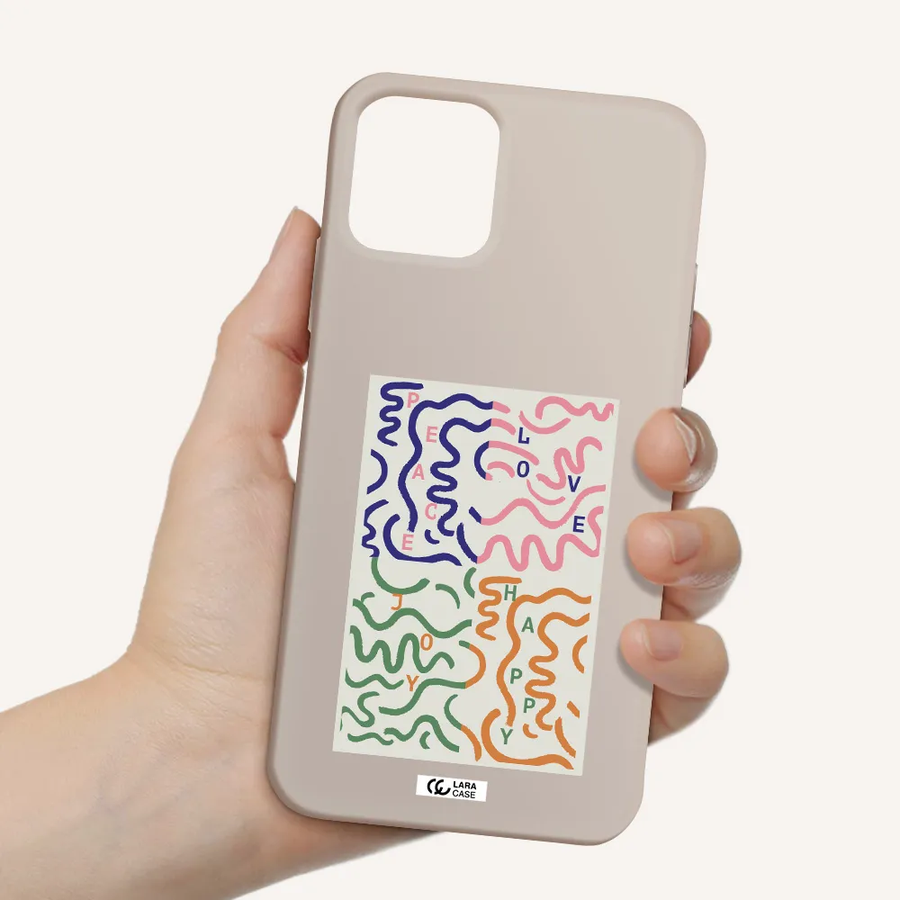 Peace,Love,Joy,Happy Apple iPhone 11 pro Silicone Stone Case