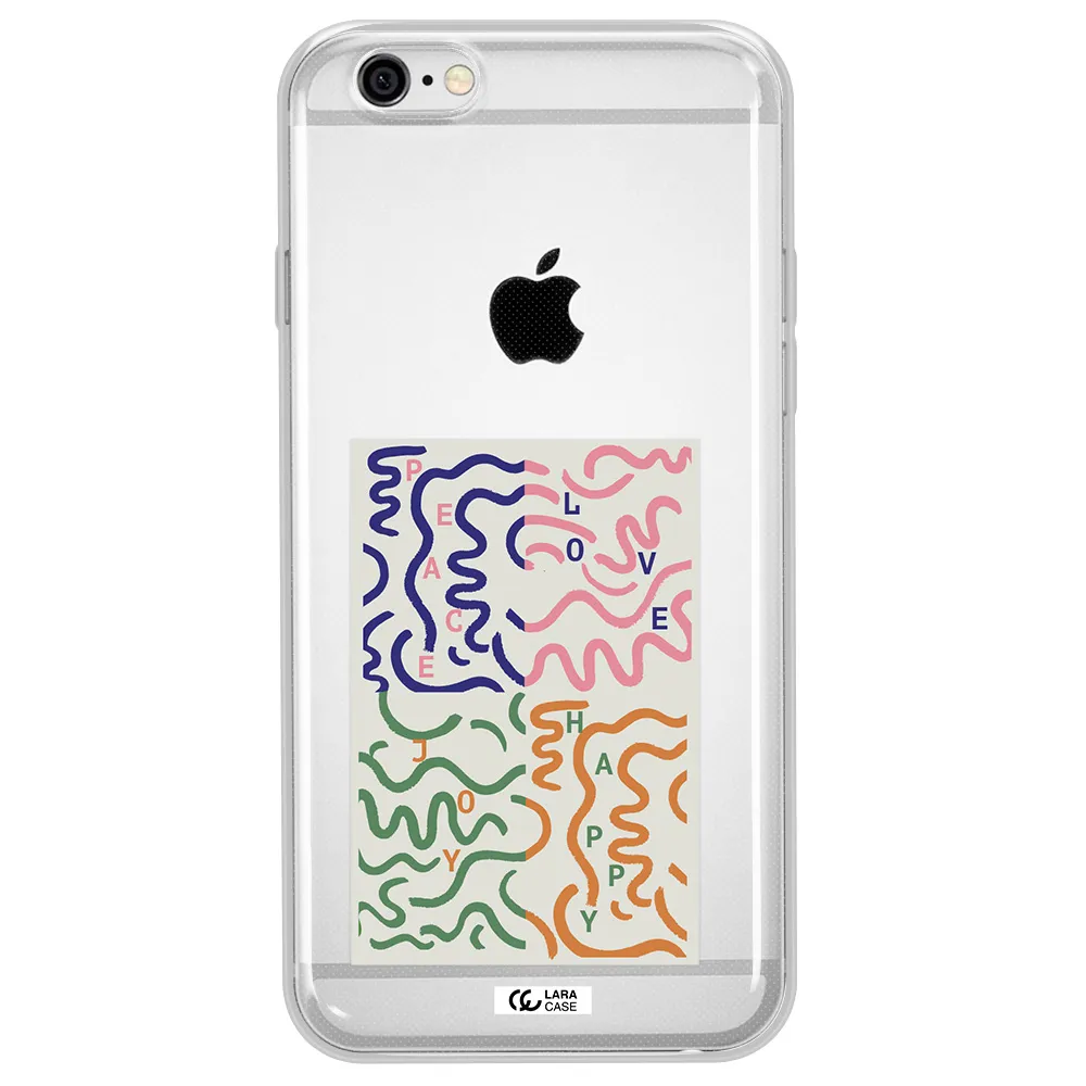 Peace,Love,Joy,Happy Apple iPhone 6 Clear TPU Case