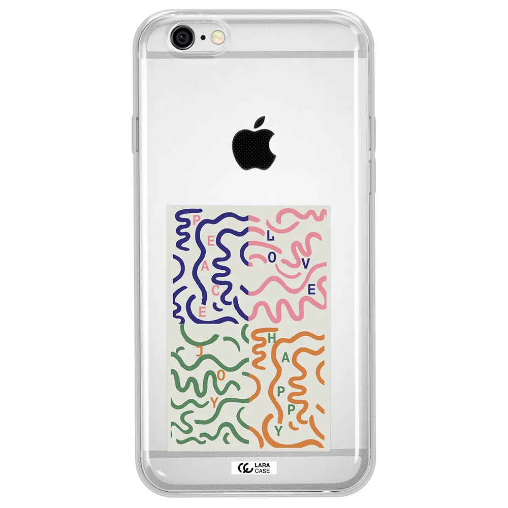 Peace,Love,Joy,Happy Apple iPhone 6 plus Clear TPU Case
