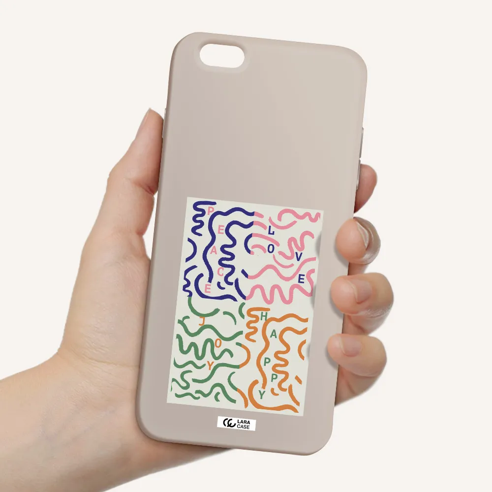 Peace,Love,Joy,Happy Apple iPhone 6 plus Silicone Stone Case