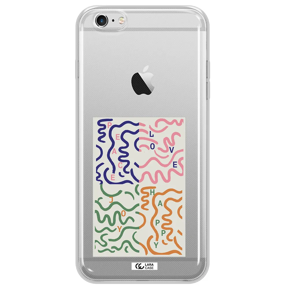 Peace,Love,Joy,Happy Apple iPhone 6 s plus Clear TPU Case