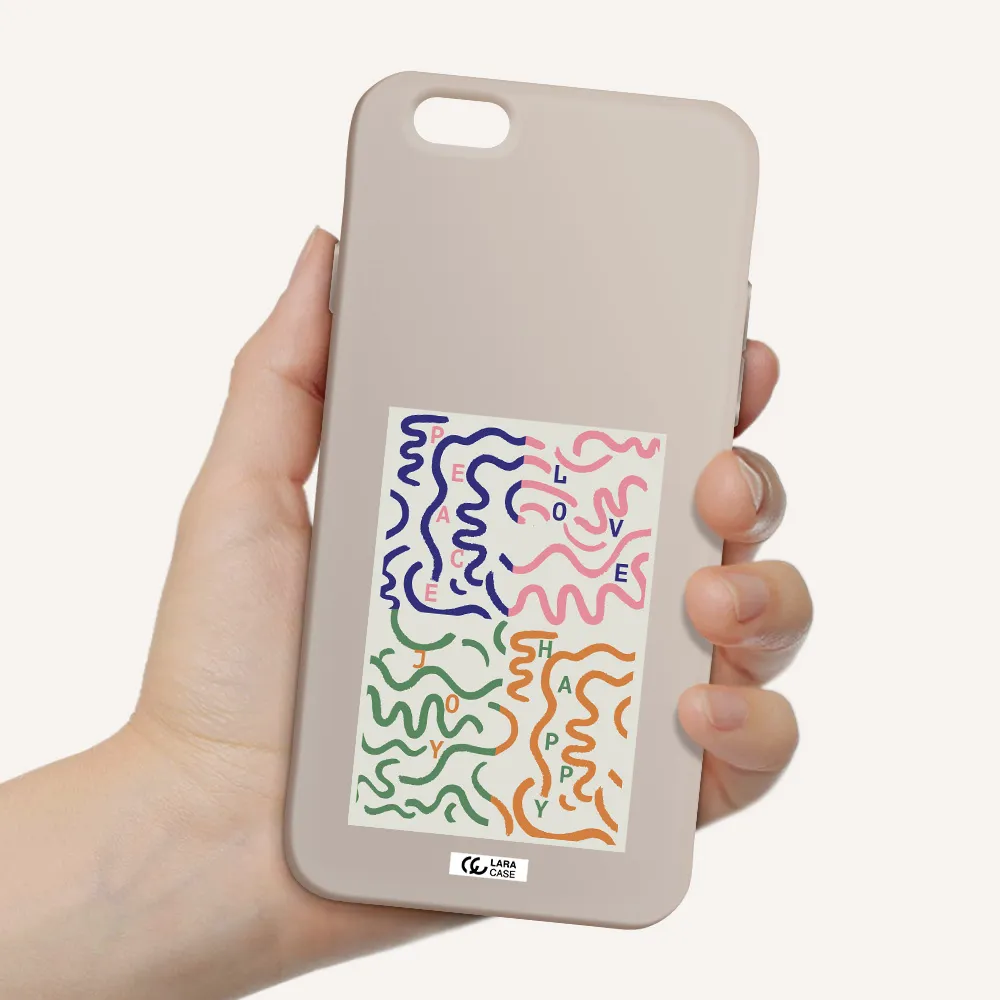 Peace,Love,Joy,Happy Apple iPhone 6 Silicone Stone Case
