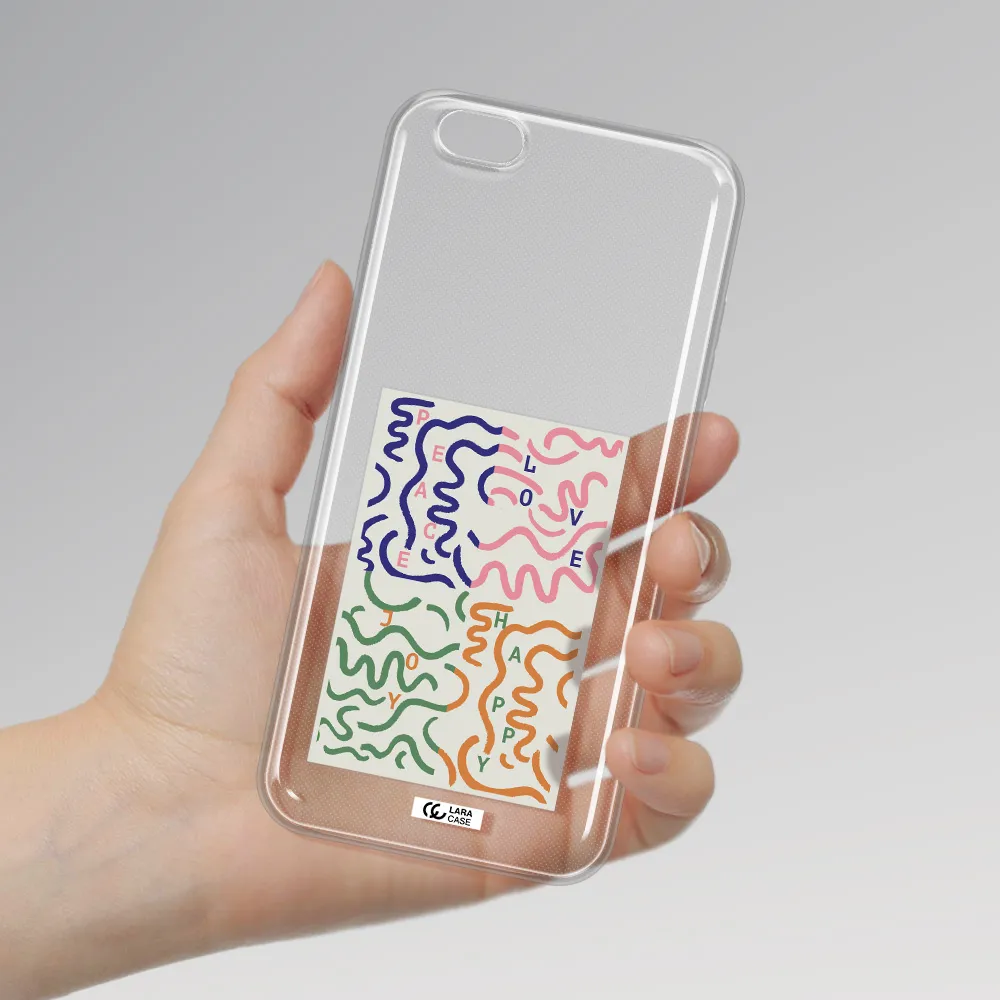 Peace,Love,Joy,Happy Apple iPhone 6S Clear TPU Case