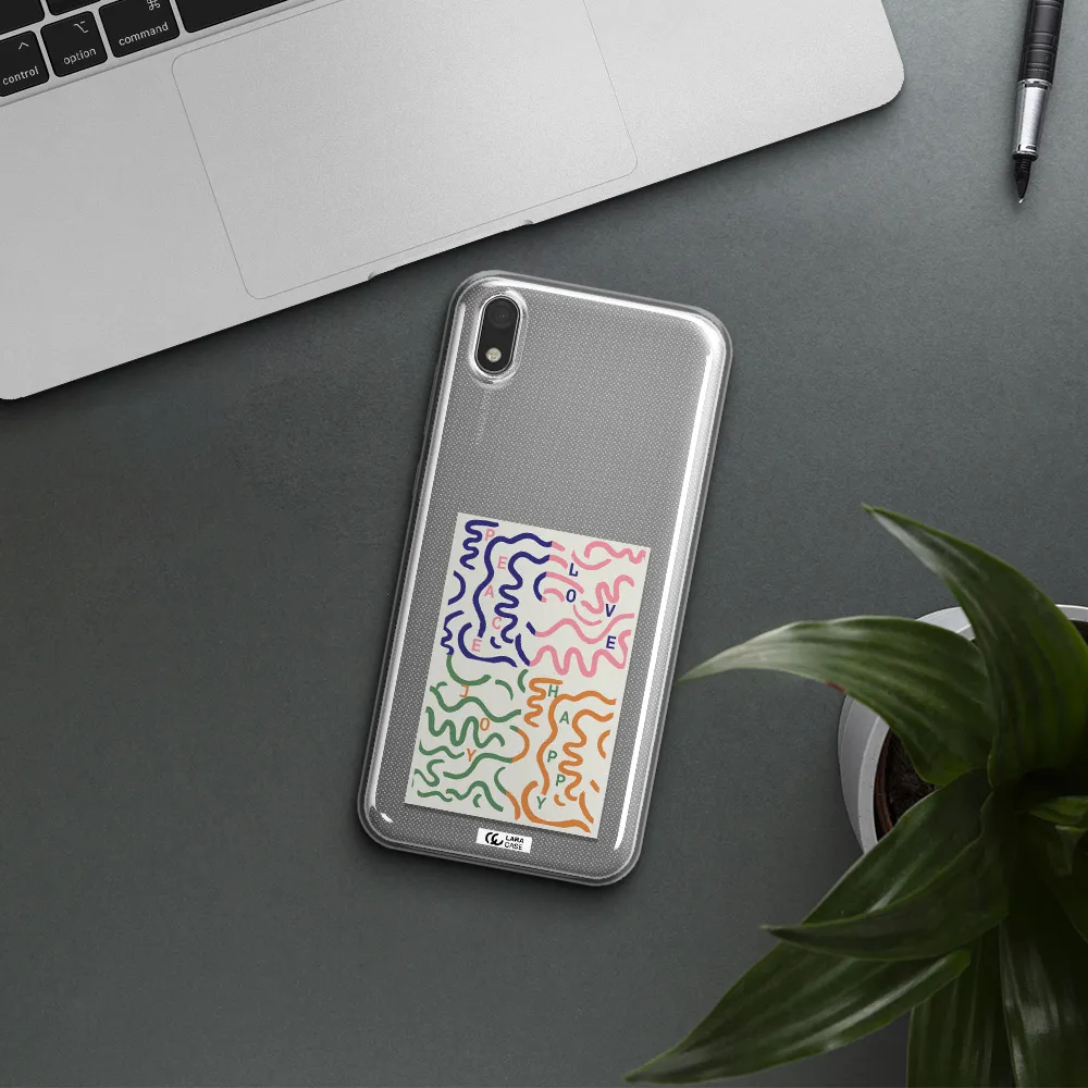 Peace,Love,Joy,Happy Huawei Honor 8S Clear TPU Case