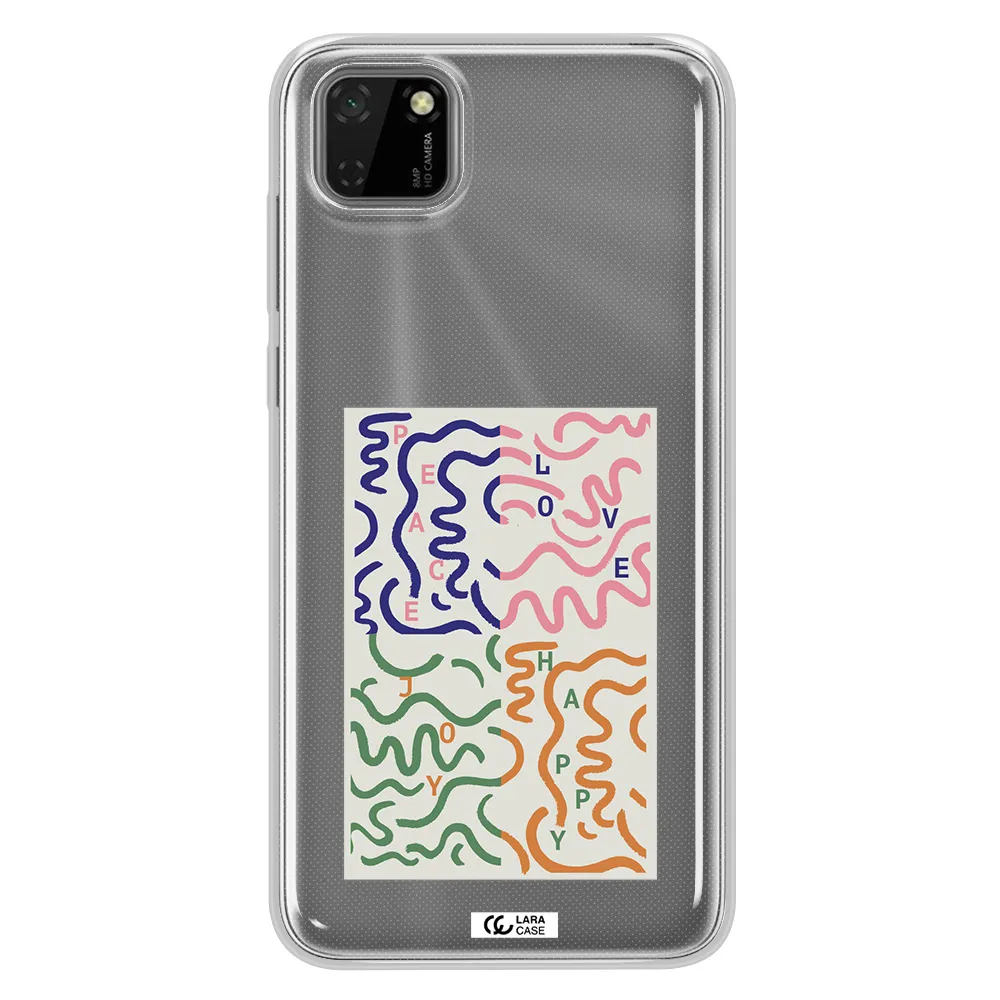 Peace,Love,Joy,Happy Huawei Honor 9S Clear TPU Case