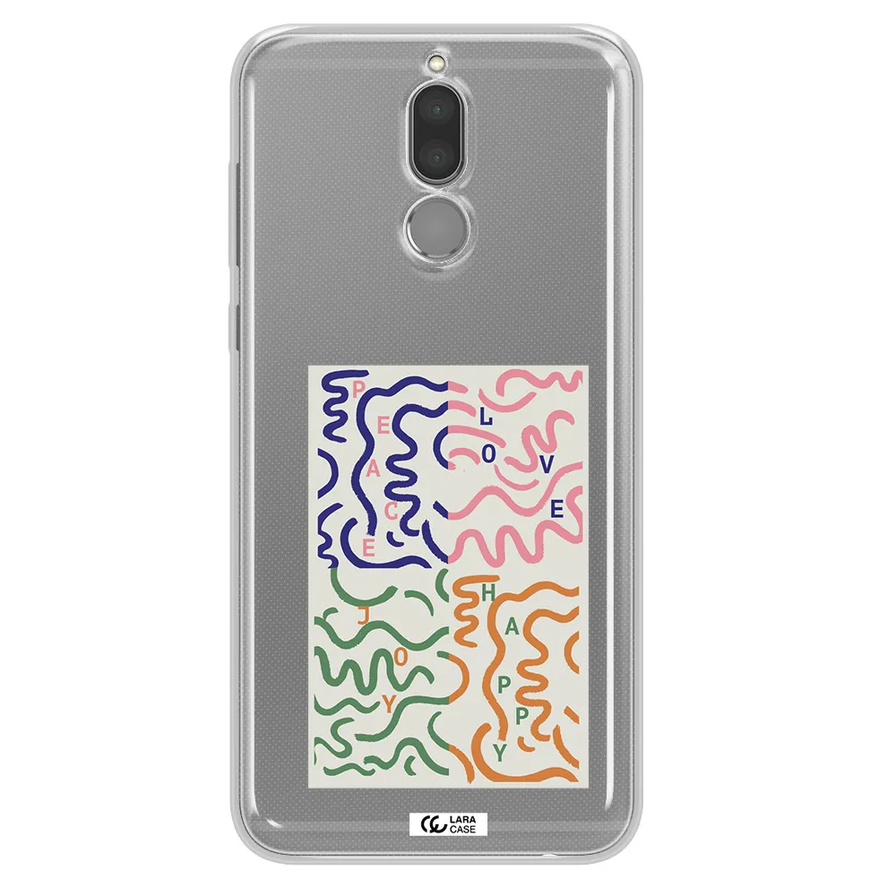 Peace,Love,Joy,Happy Huawei Mate 10 Lite Clear TPU Case