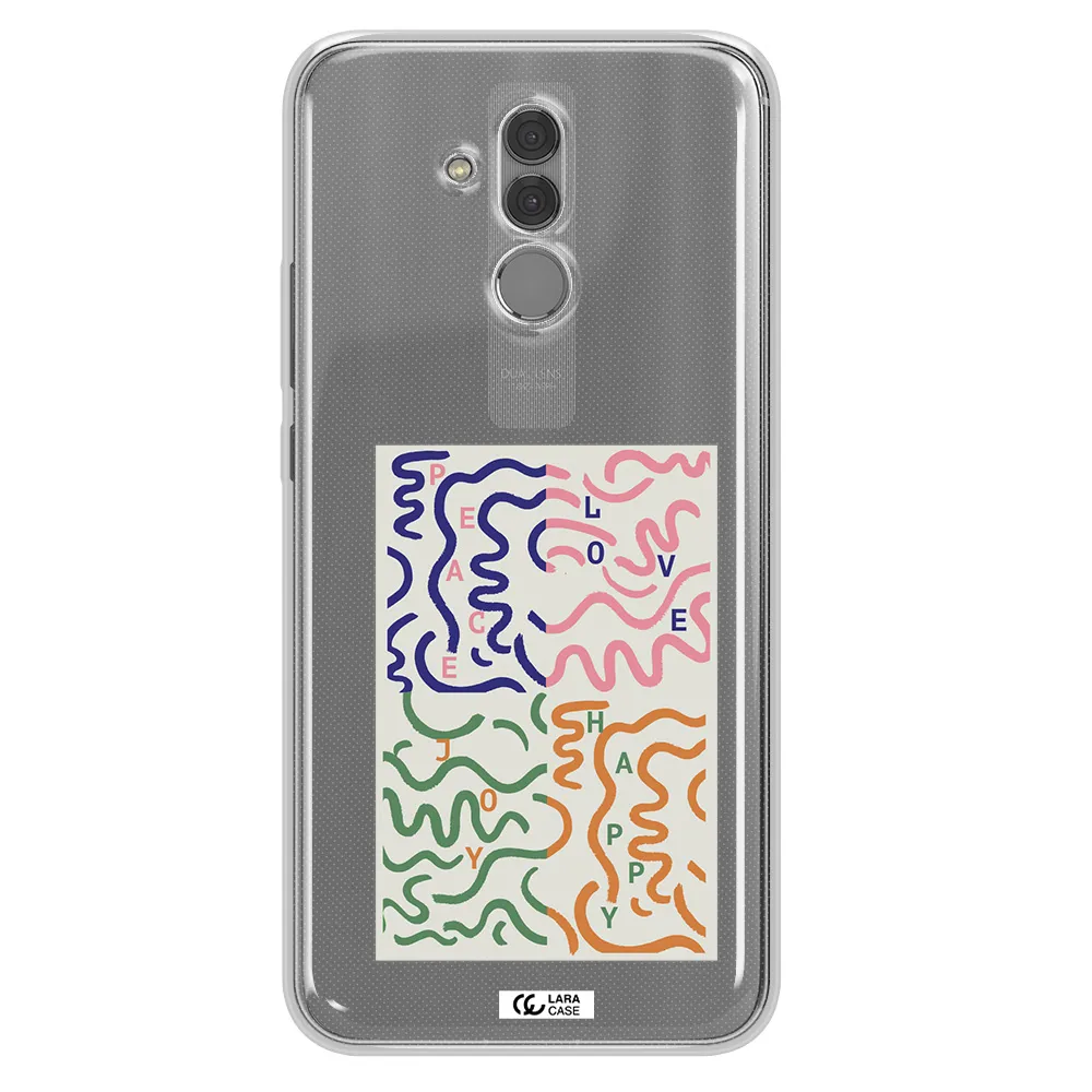 Peace,Love,Joy,Happy Huawei Mate 20 Lite Clear TPU Case