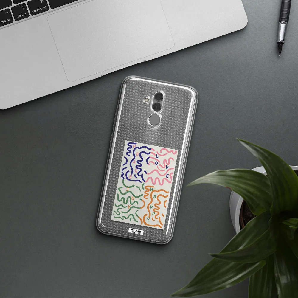 Peace,Love,Joy,Happy Huawei Mate 20 Lite Clear TPU Case