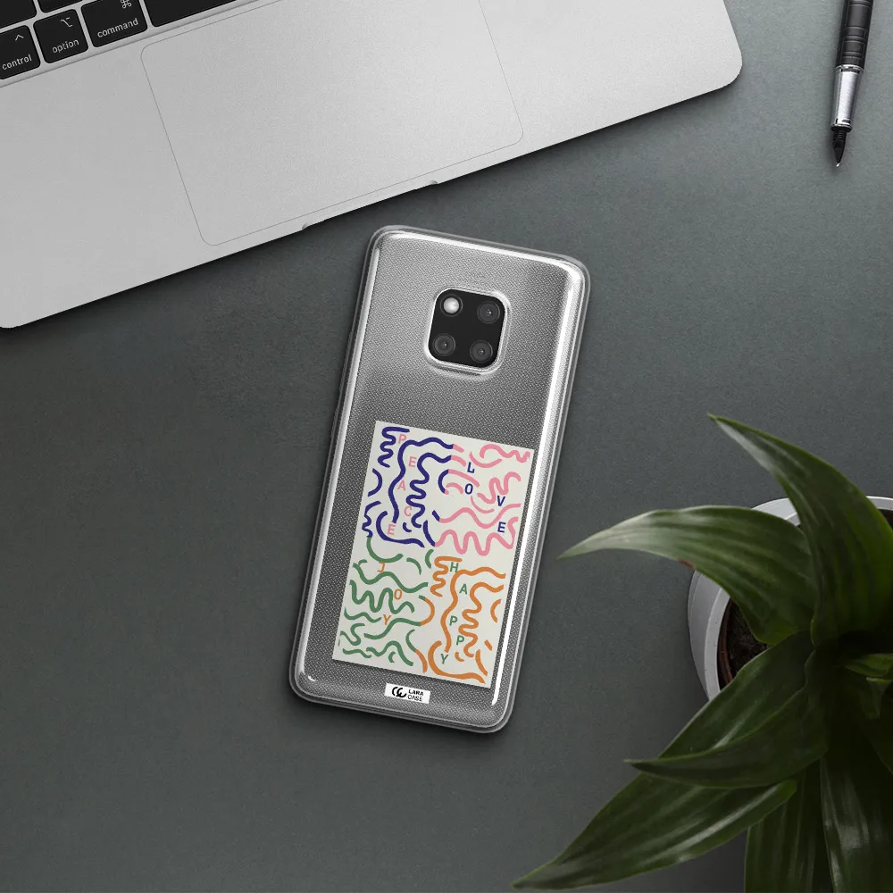 Peace,Love,Joy,Happy Huawei Mate 20 Pro Clear TPU Case