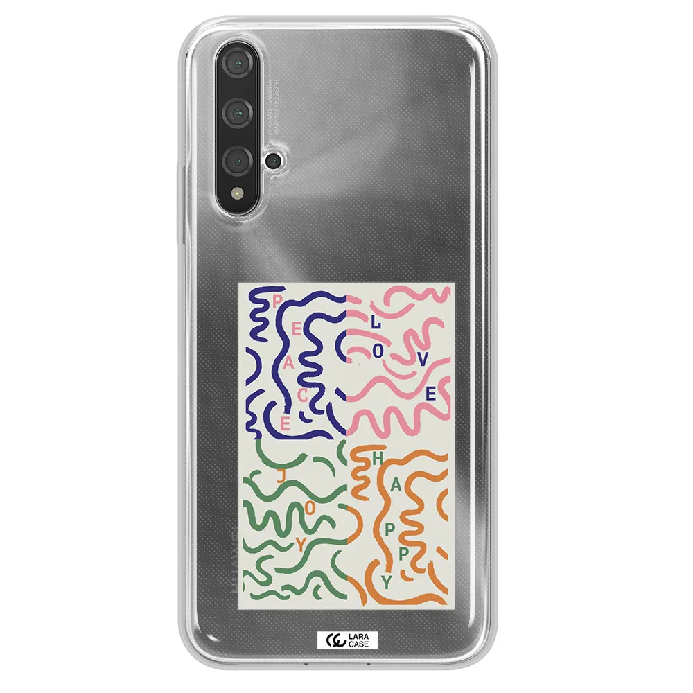 Peace,Love,Joy,Happy Huawei Nova 5t Clear TPU Case