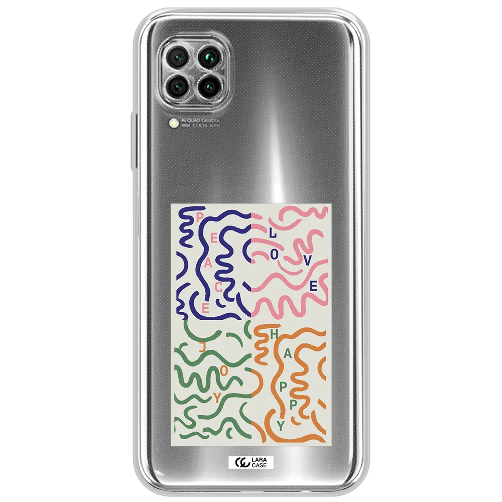 Peace,Love,Joy,Happy Huawei Nova 7I Clear Tpu Case