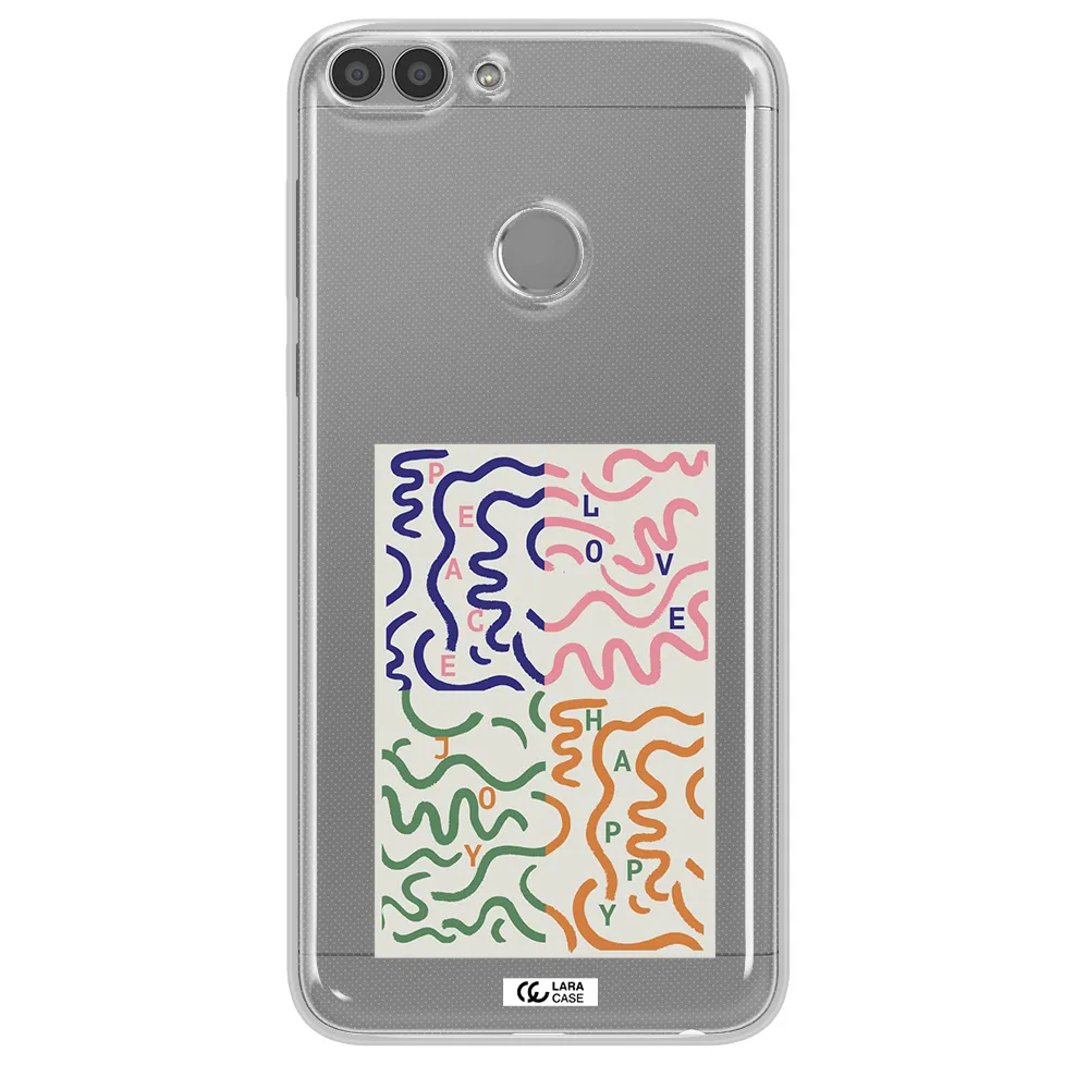 Peace,Love,Joy,Happy Huawei P Smart 2017 Clear TPU Case