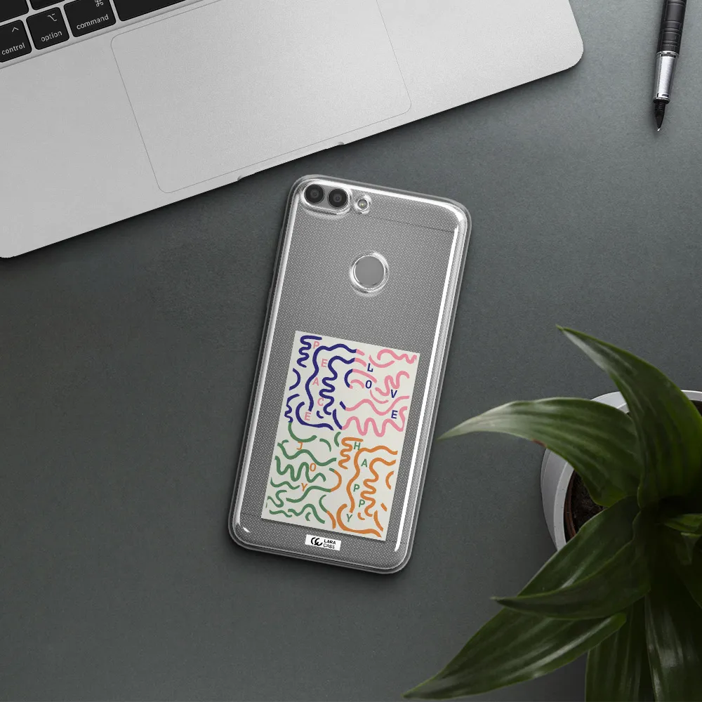 Peace,Love,Joy,Happy Huawei P Smart Clear TPU Case