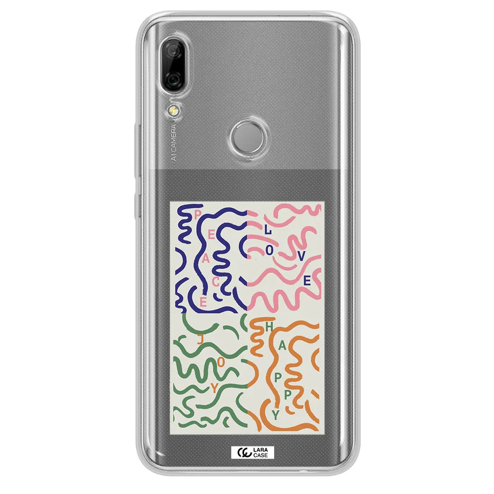 Peace,Love,Joy,Happy Huawei P Smart Z Clear TPU Case