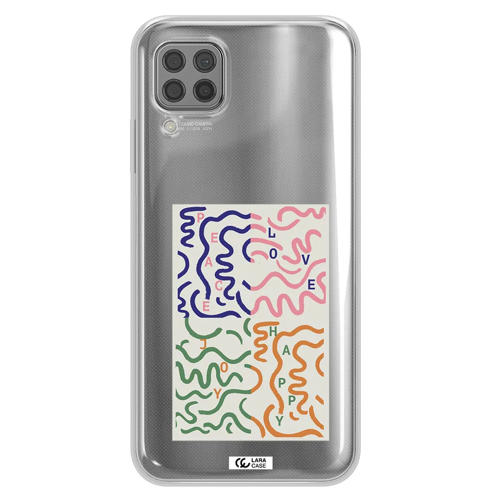 Peace,Love,Joy,Happy Huawei P40 Lite Clear TPU Case