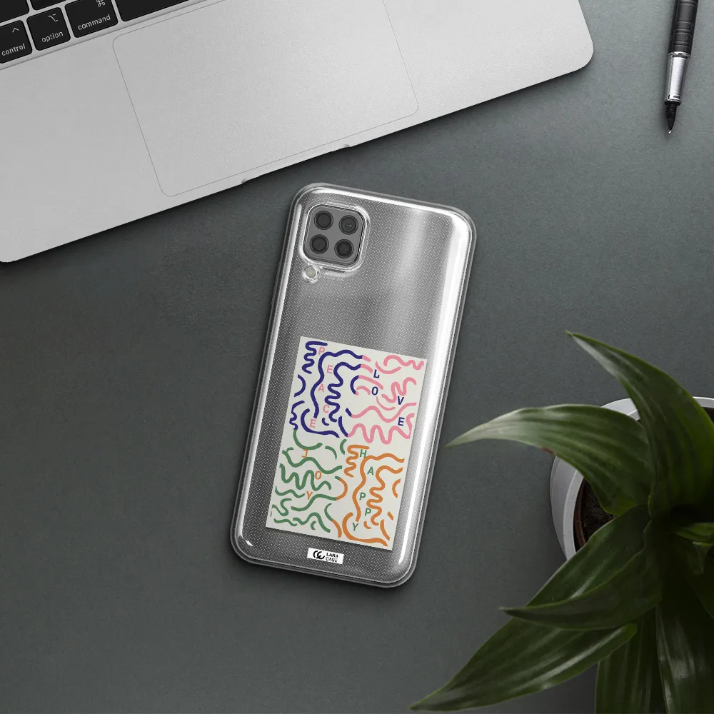 Peace,Love,Joy,Happy Huawei P40 Lite Clear TPU Case