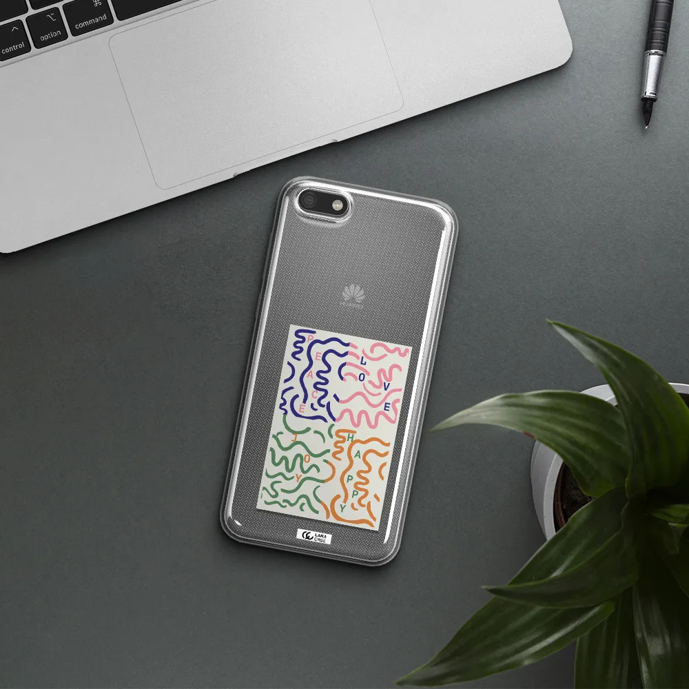 Peace,Love,Joy,Happy Huawei Y5 2018 Clear TPU Case