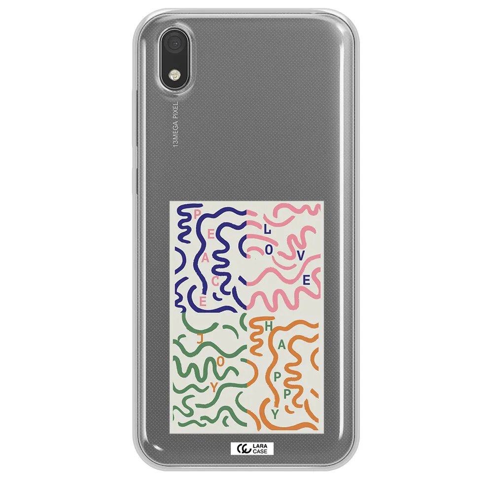 Peace,Love,Joy,Happy Huawei Y5 2019 Clear TPU Case