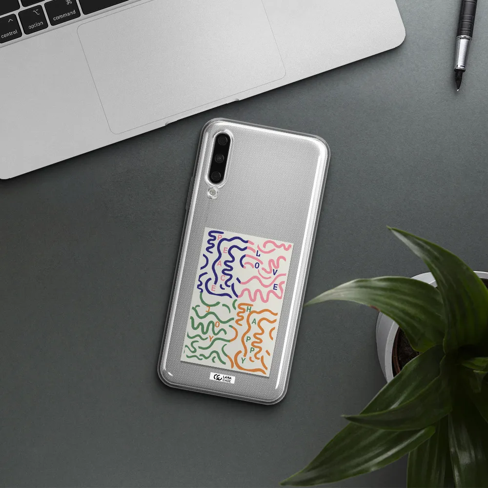 Peace,Love,Joy,Happy Huawei Y9S Clear Tpu Case