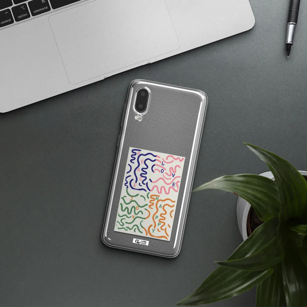 Peace,Love,Joy,Happy Samsung A02 Clear TPU Case