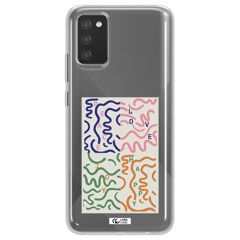 Peace,Love,Joy,Happy Samsung A02S Clear TPU Case
